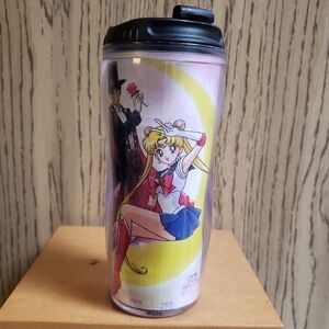 Sailor Moon Family Tumbler Travel Drink Cup NAOKO Rare Tuxedo Mask Sailor Chibi